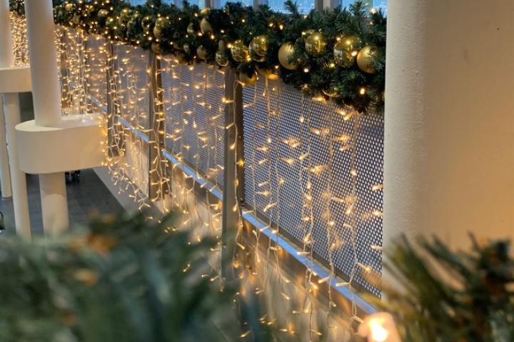 kerstdecoratie in het ziekenhuis